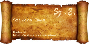 Szikora Emma névjegykártya